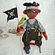 Monkey teddy pirate Benedict. Stuffed Toys. Happy Dolls and Bears (Xaxa1512). Online shopping on My Livemaster.  Фото №2