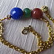 Mini bracelet ruby Emerald Sapphire, with gold-plated. a chain 14 Karat. Bead bracelet. Rimliana - the breath of the nature (Rimliana). My Livemaster. Фото №4