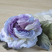 Украшения handmade. Livemaster - original item Brooch flower made of fabric rose made of silk Jacqueline. Handmade.