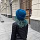 Женская вязаная шапка из мохера темно-бирюзовая. Шапки. Rima Gagieva (radke). Ярмарка Мастеров.  Фото №4