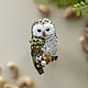 Cashew and Pistachio Owl brooches'. Brooch bird. Brooches. Coffeelena. Online shopping on My Livemaster.  Фото №2