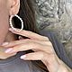 Серьги из серебра с майоркой. Серьги-кольца. silver-store. Интернет-магазин Ярмарка Мастеров.  Фото №2