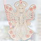 Floral angel embroidered lace decor toy for mobile, Toys for cribs, Moscow,  Фото №1