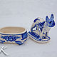 French bulldog box Gzhel. Figurines. Moscow Kerry (porcelaindogs). My Livemaster. Фото №4