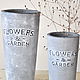 Order Set concrete vases with surround inscription FLOWERS AND GARDEN. Decor concrete Azov Garden. Livemaster. . Pots1 Фото №3