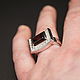 Silver ring with 10h8 mm garnet and cubic zirconia. Rings. yakitoriya. My Livemaster. Фото №4