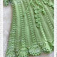 Knitted baby dress for girls 'Tender greens'. . Magic lace. Online shopping on My Livemaster.  Фото №2