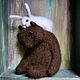 Медвежонок и заяц. Войлочная игрушка. Buckwheat Pot. Интернет-магазин Ярмарка Мастеров.  Фото №2