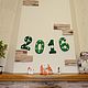 Новогодняя гирлянда из фетра 2016 год для фотосессии. Гирлянды. Фетропраздник Ольги Арепьевой. Интернет-магазин Ярмарка Мастеров.  Фото №2