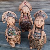 Русский стиль handmade. Livemaster - original item Sirin, Alkonost and Gamayun - birds of the Garden of Eden. Handmade.