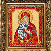 Икона из бисера Божия Матерь "Казанская"