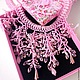 Pink beaded necklace ' Natalie', Necklace, Moscow,  Фото №1