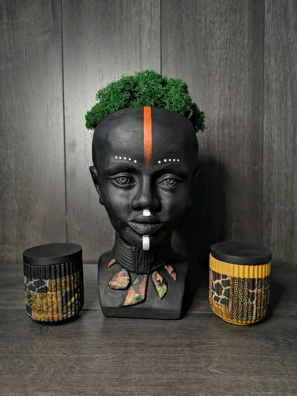 Гипсовые фигуры. Композиция \"Африканка, декоративный стакан\" купить в ...