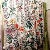 Для дома и интерьера handmade. Livemaster - original item CURTAINS: Fabric curtain with a print for the bathroom.New. Handmade.