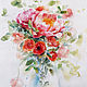 Watercolor painting Bouquet Flowers, Pictures, Ekaterinburg,  Фото №1