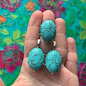 Украшения handmade. Livemaster - original item Turquoise jewelry set for every day.. Handmade.