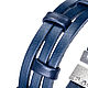 Bracelet blue leather three. Bead bracelet. V&V Leather Studio. Online shopping on My Livemaster.  Фото №2