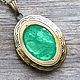 Medallion oval for photo green. Locket. fiorellino. Online shopping on My Livemaster.  Фото №2