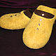 Women's Felted Slippers Yellow Tweed. Slippers. MMwool (marinamol). My Livemaster. Фото №5