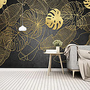 Дизайн и реклама handmade. Livemaster - original item Wall painting Golden leaves. Handmade.