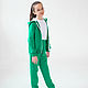 Детский спортивный костюм летний зеленый для девочки, для мальчика, Спортивный костюм, Кострома,  Фото №1