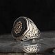 Перстень золотой с чёрными бриллиантами, Перстень, Санкт-Петербург,  Фото №1