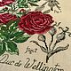 Painting cross-stitched Rose ' Duke de Wellington'. Pictures. Matania. My Livemaster. Фото №4