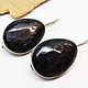 Earrings with nuummit 'Drop of black water'. Earrings. Selberiya shop. Online shopping on My Livemaster.  Фото №2