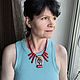 Колье "Крестоносцы" коралл, жемчуг, медь, латунь. Колье. Svetlana Revina. Ярмарка Мастеров.  Фото №11