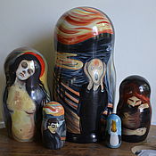 Русский стиль handmade. Livemaster - original item Dolls: Edvard Munch The Scream and the Kiss. Handmade.