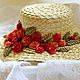 Соломенная шляпка для куклы. Шляпы. Соломенные шляпки. Интернет-магазин Ярмарка Мастеров.  Фото №2