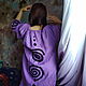 Purple Linen Dress «Lavender» Hand-made Native Midi Dress. Dresses. mongolia. My Livemaster. Фото №5