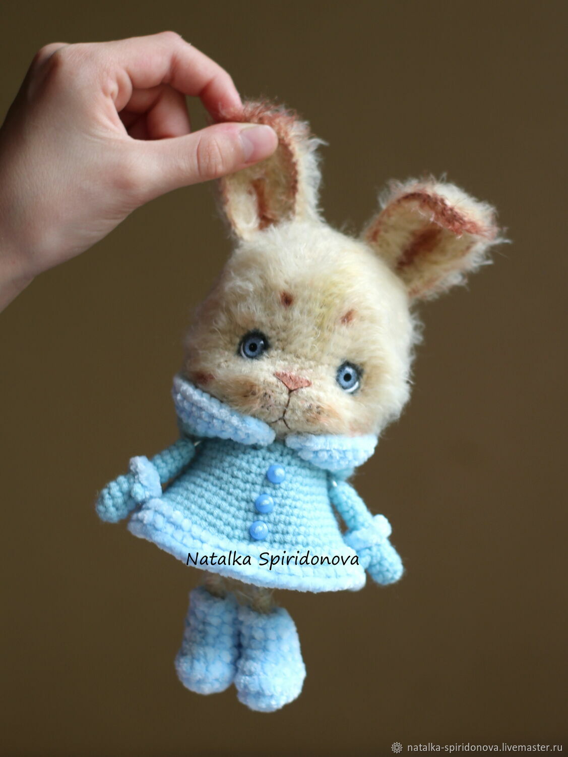 MK Bunny in a fur coat, crochet master class, Christmas tree toy, Knitting patterns, Arkhangelsk,  Фото №1