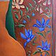 Заказать ТАЙНА ЗА ШЕЛКОВОЙ ШИРМОЙ  90*75*2 см. Marina-venediktova-art. Ярмарка Мастеров. . Картины Фото №3