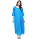 Sky blue dress made of 100% linen. Dresses. etnoart. My Livemaster. Фото №4