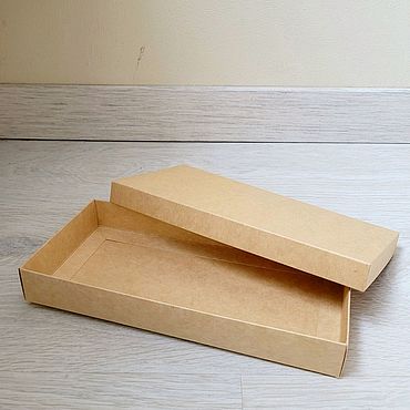 Материалы для творчества ручной работы. Ярмарка Мастеров - ручная работа 23x11x3 см, коробка крышка+дно, самосборная. Handmade.