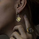 Earrings 'Antiquity' Silver, gilt, Earrings, Krasnoyarsk,  Фото №1