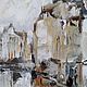 Oil painting on canvas Amsterdam (cityscape beige white). Pictures. Pastelena. My Livemaster. Фото №4