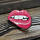 Wooden icon Lips, Badge, Moscow,  Фото №1