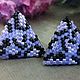  Волшебный зверь. Серьги-пусеты. DiamondRoom. Интернет-магазин Ярмарка Мастеров.  Фото №2