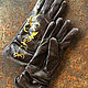 Brown leather gloves.Unique design gloves."Autumn waltz"Size 8,5. Gloves. InGAartWork. Online shopping on My Livemaster.  Фото №2