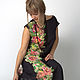 Vertical - dress, hand painted puse silk. Dresses. BATIK&STYLE. Online shopping on My Livemaster.  Фото №2