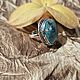 Кольцо с натуральной бирюзой. Кольца. Karma-jewelry. Ярмарка Мастеров.  Фото №4