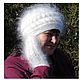  Пуховая шапочка ---Азиатский колосок---. Шапки. Саша Климова (Вяжем из козьего пуха). Интернет-магазин Ярмарка Мастеров.  Фото №2