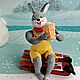 Елочные игрушки из ваты : зайчик с мороженым. Елочные игрушки. Елочные игрушки  Ватнички. Интернет-магазин Ярмарка Мастеров.  Фото №2