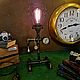 Настольная лампа из труб в индустриальном стиле с диммером, Настольные лампы, Владивосток,  Фото №1