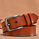 Men's leather belt 'Iney' sand, genuine leather, Straps, Moscow,  Фото №1