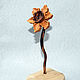 Order Hairpin for hair 'Sunflower'. OakForest Wooden Jewelry. Livemaster. . Hairpin Фото №3