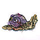Grape snail, author's hand embroidery, Brooches, Tver,  Фото №1