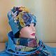 Felted hat and bactus decorated with silk, Headwear Sets, Votkinsk,  Фото №1